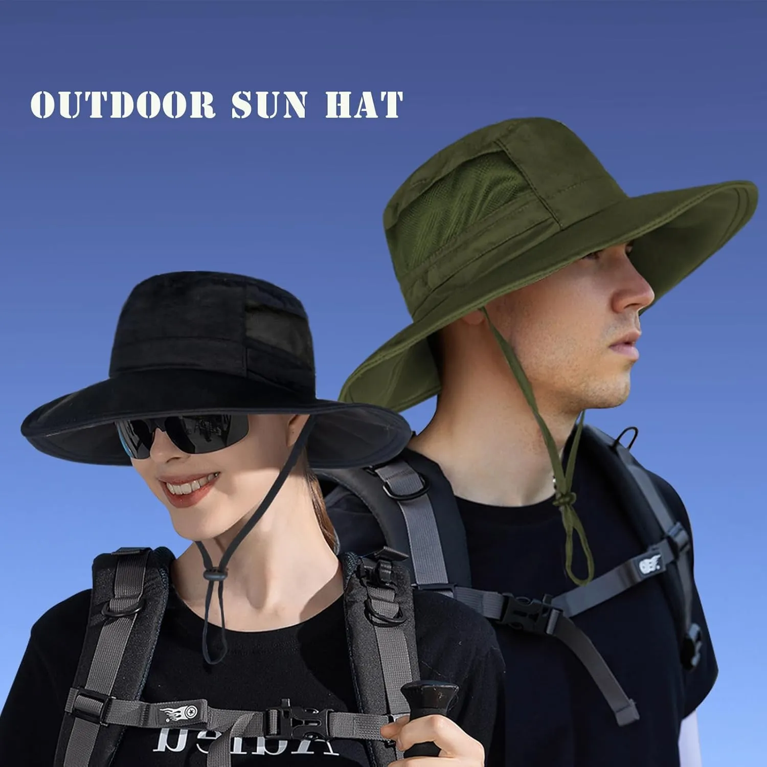 Sun Hat for Men/Women, UPF 50  Fishing Hat,Waterproof Wide Brim Bucket Hat Foldable Boonie Hat for Hiking Garden Safari Beach