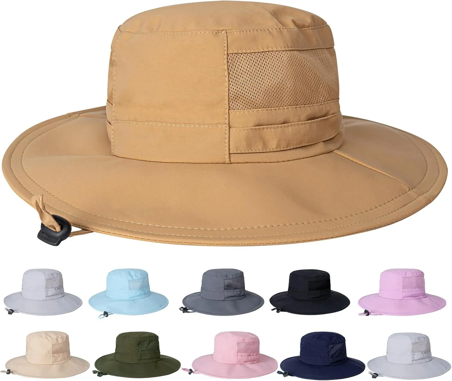 Sun Hat for Men/Women, UPF 50  Fishing Hat,Waterproof Wide Brim Bucket Hat Foldable Boonie Hat for Hiking Garden Safari Beach