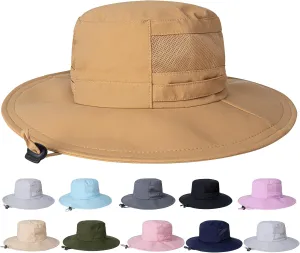 Sun Hat for Men/Women, UPF 50  Fishing Hat,Waterproof Wide Brim Bucket Hat Foldable Boonie Hat for Hiking Garden Safari Beach