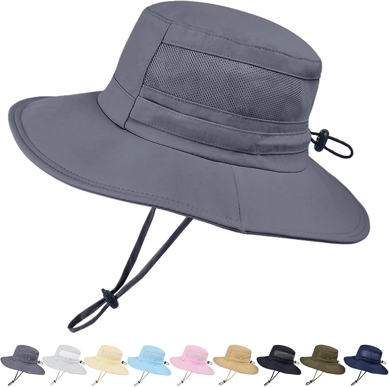 Sun Hat for Men/Women, UPF 50  Fishing Hat,Waterproof Wide Brim Bucket Hat Foldable Boonie Hat for Hiking Garden Safari Beach