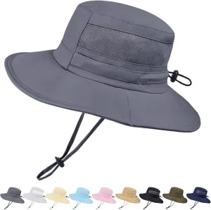 Sun Hat for Men/Women, UPF 50  Fishing Hat,Waterproof Wide Brim Bucket Hat Foldable Boonie Hat for Hiking Garden Safari Beach