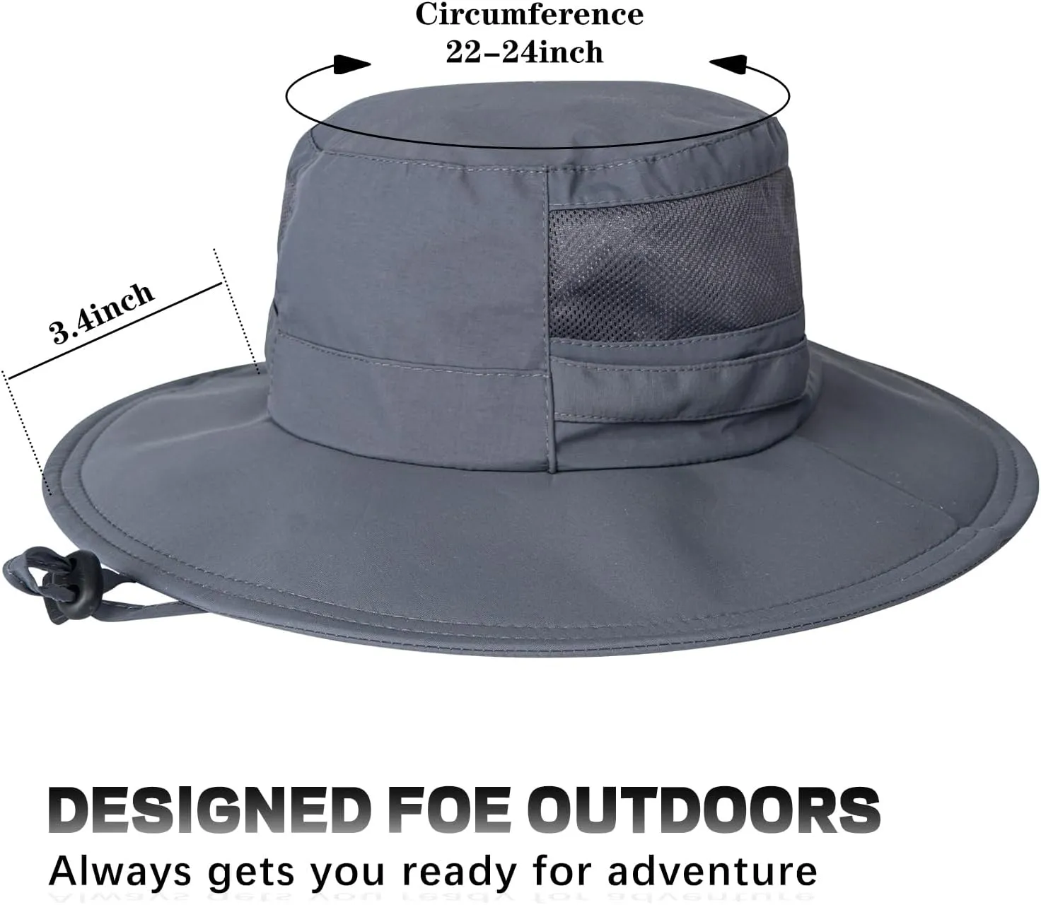 Sun Hat for Men/Women, UPF 50  Fishing Hat,Waterproof Wide Brim Bucket Hat Foldable Boonie Hat for Hiking Garden Safari Beach
