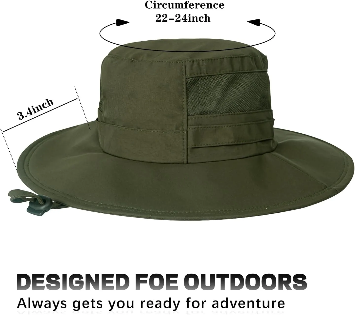 Sun Hat for Men/Women, UPF 50  Fishing Hat,Waterproof Wide Brim Bucket Hat Foldable Boonie Hat for Hiking Garden Safari Beach