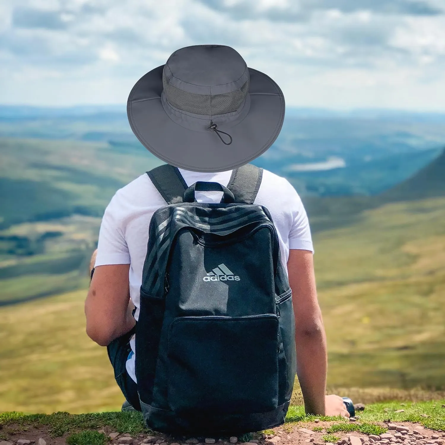 Sun Hat for Men/Women, UPF 50  Fishing Hat,Waterproof Wide Brim Bucket Hat Foldable Boonie Hat for Hiking Garden Safari Beach