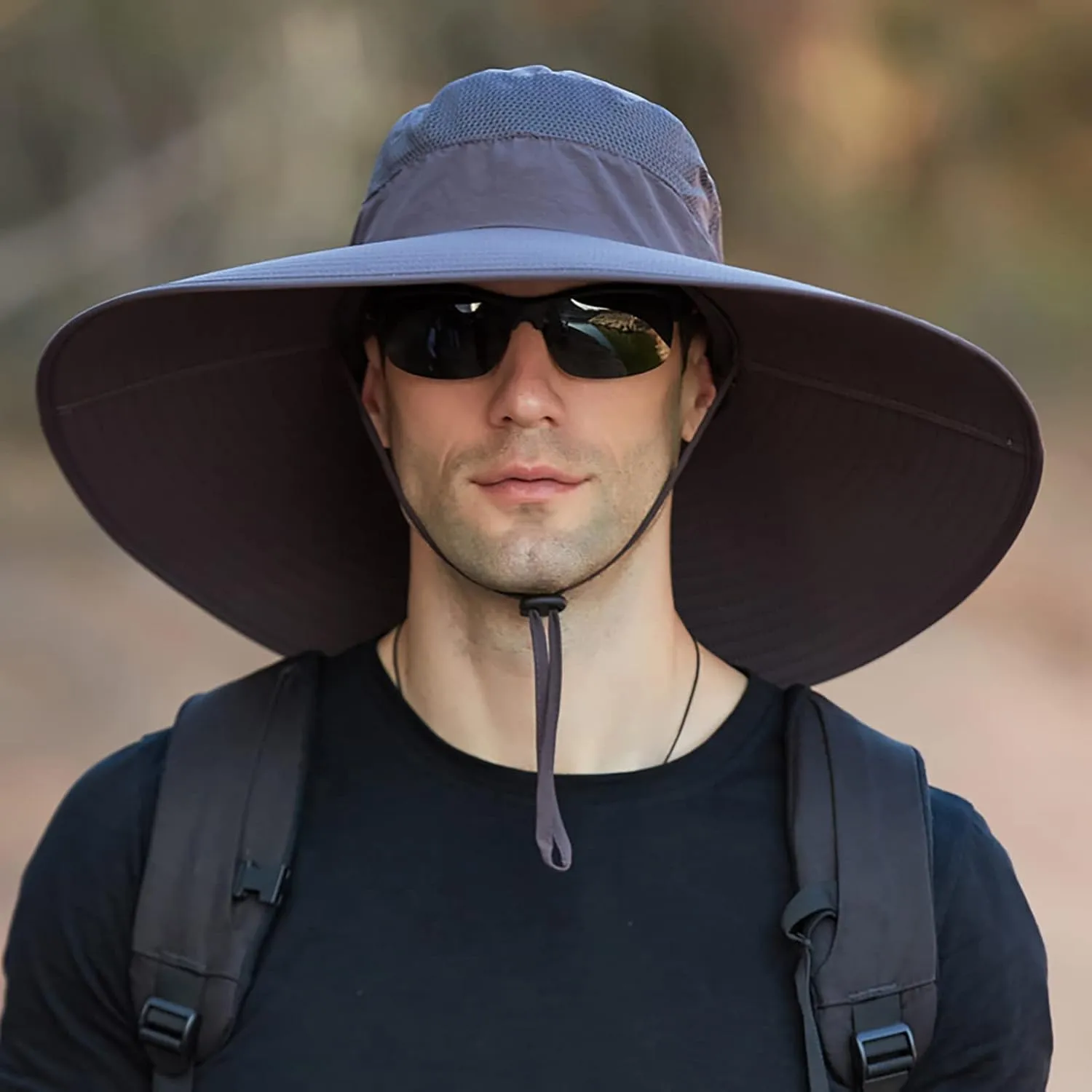 Super Wide Brim Sun Hat UPF 50  UV Protection Waterproof Outdoor Gardening Fishing Hiking Hat for Men Women