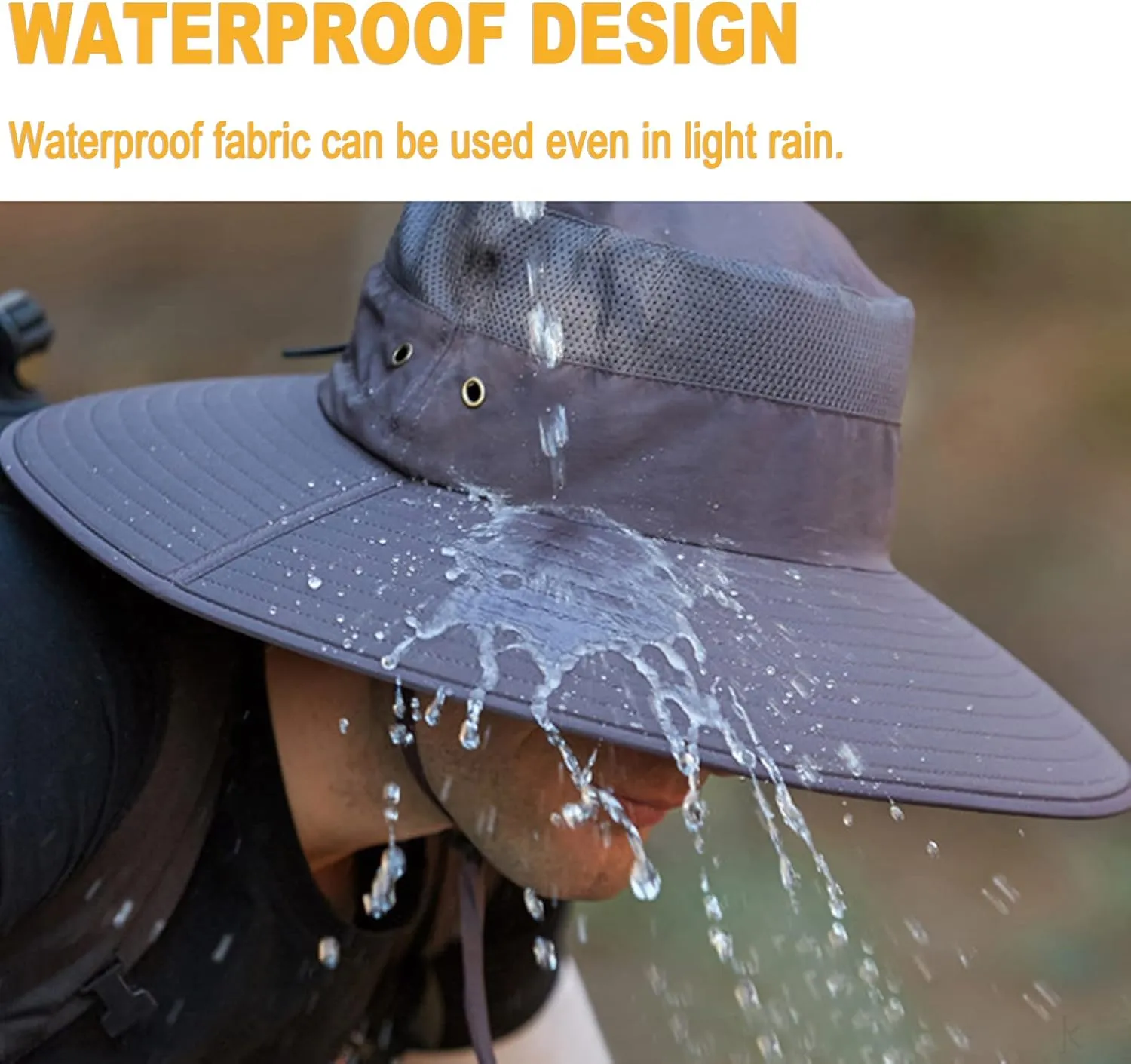 Super Wide Brim Sun Hat UPF 50  UV Protection Waterproof Outdoor Gardening Fishing Hiking Hat for Men Women
