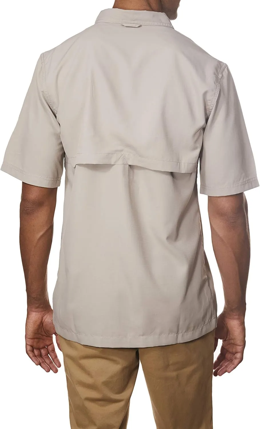 Swiss Alps Mens Short Sleeve Button Down Sun Protection UPF 30 Shirt Quick Dry Cooling Fishing Shirts Casual Summer Tops