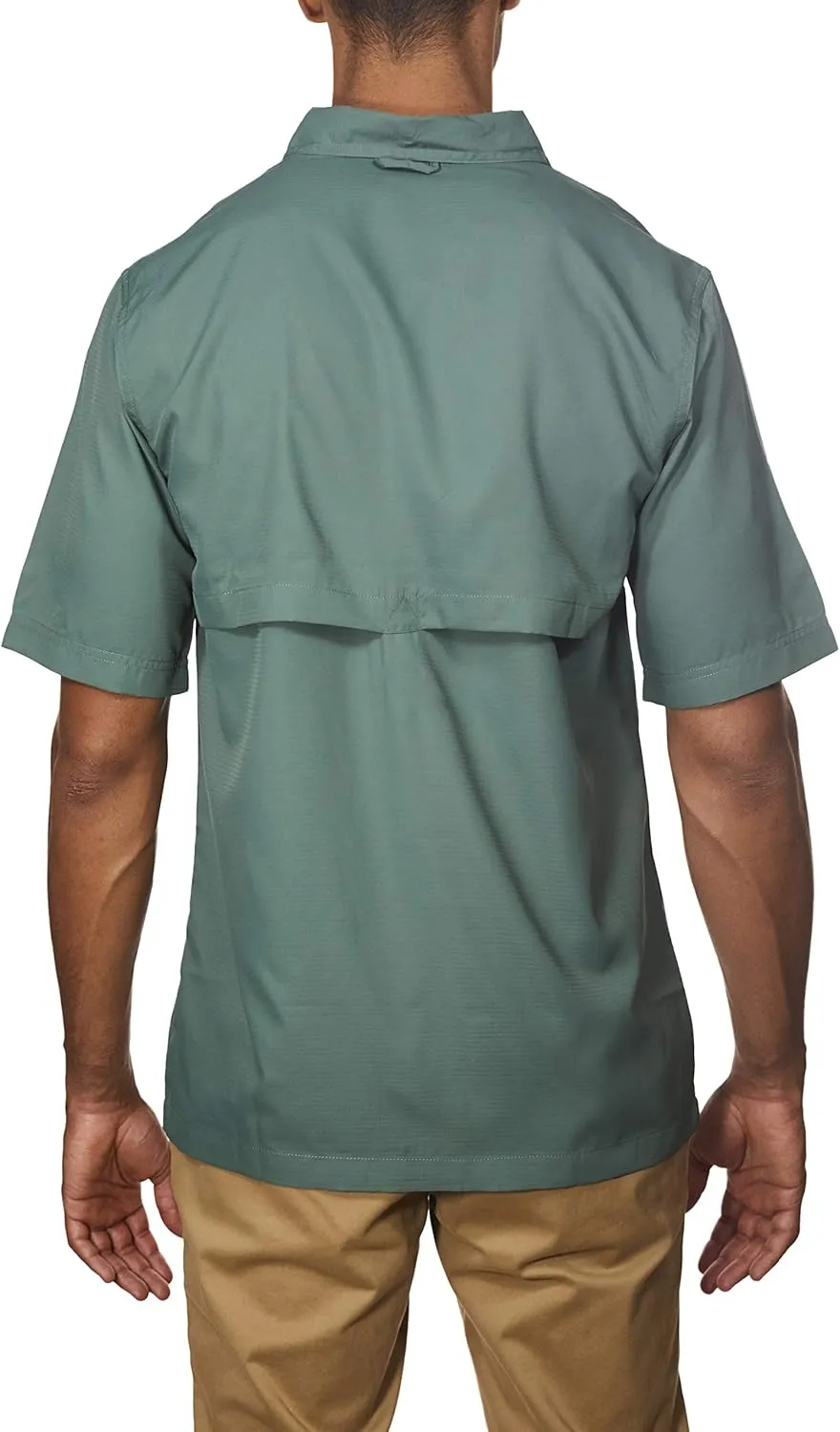 Swiss Alps Mens Short Sleeve Button Down Sun Protection UPF 30 Shirt Quick Dry Cooling Fishing Shirts Casual Summer Tops