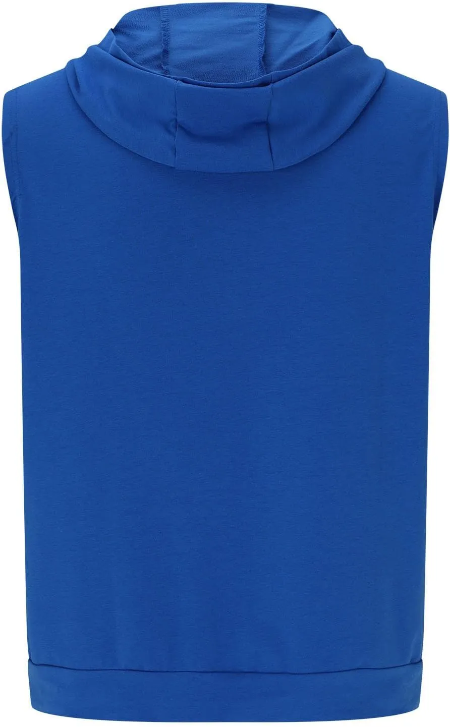 Tank Tops Men Stylish Zipper Vest Mens Bodybuilding Gym Vest Hooded T-Shirts Sleeveless Hoodies Workout Muslce Tops