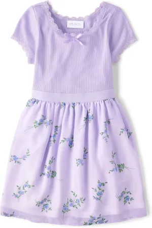 The Children's Place Girls' Short Sleeve Dressy Dress