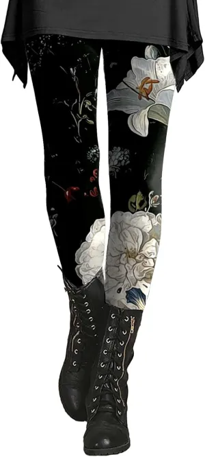 Thick Compression Leggings for Women Cargo Pants Women Butt Lift Printed Cropped Leggings