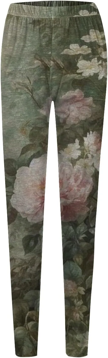 Thick Compression Leggings for Women Cargo Pants Women Butt Lift Printed Cropped Leggings