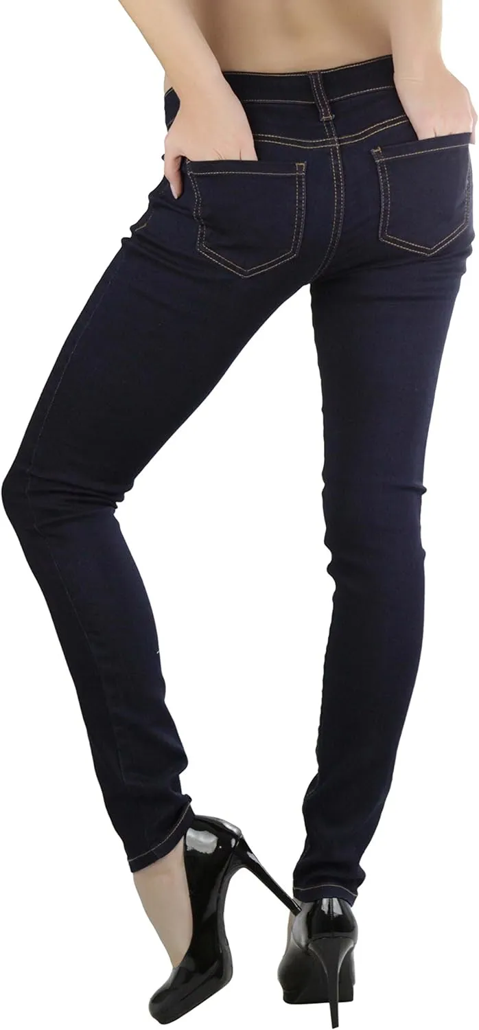 ToBeInStyle Womens Basic Timeless Classic Everyday Denim Skinny Jeans