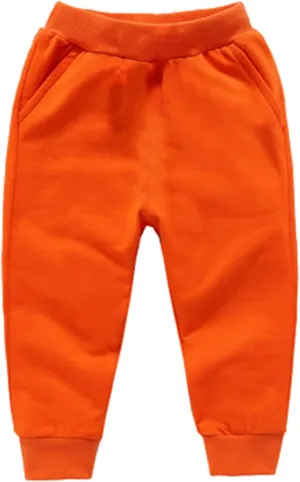 Toddler Boys Girls Sweatpants Baby Active Joggers High Elastic Waist Solid Pull On Trousers Sport Pants for Kids