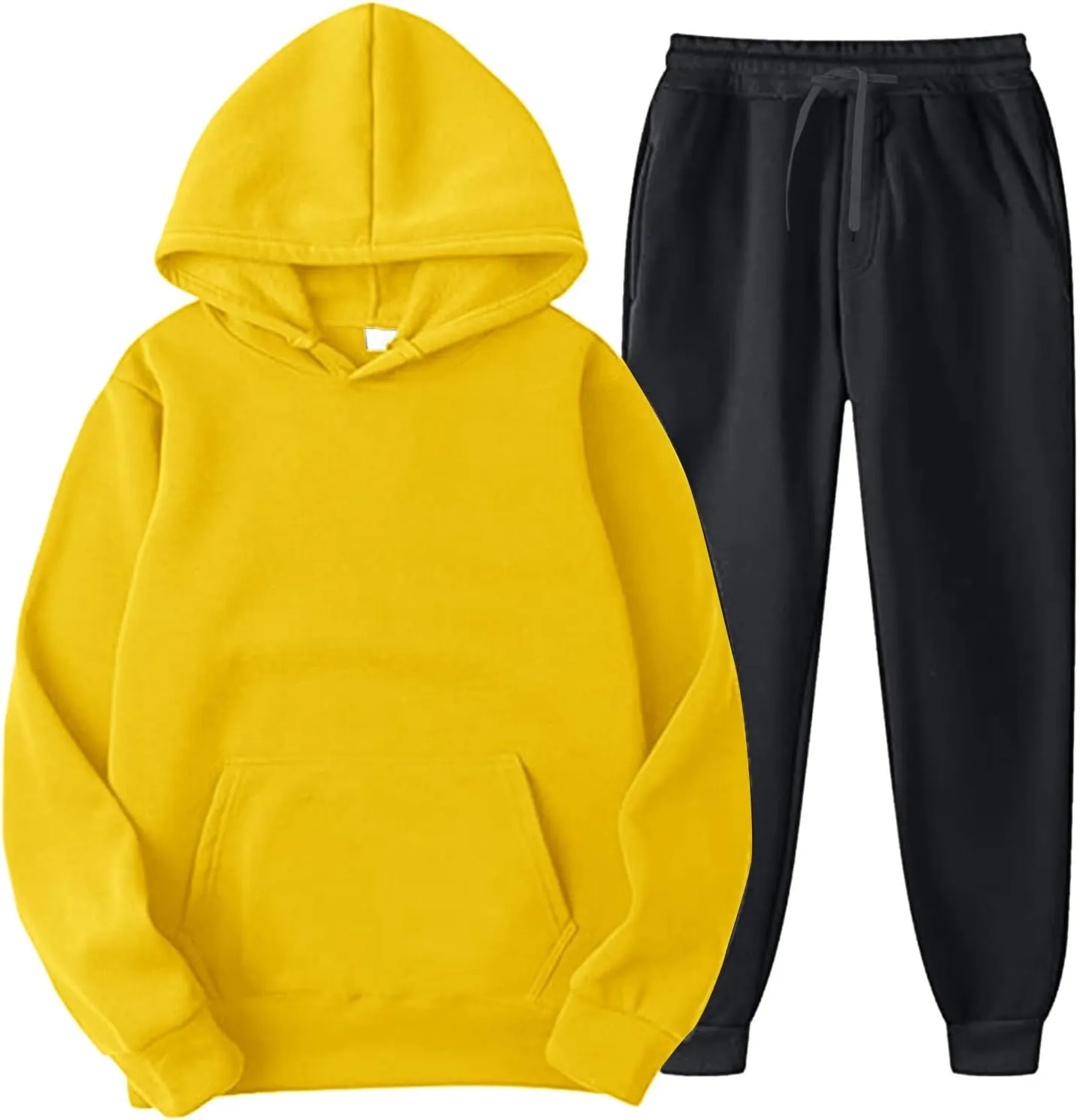 Tracksuit Set Y2K Men Sweatsuit 2 Piece Hoodies Sportswear Loose Fit Athletic Workout Outfits 2 Piece Set for Men Activewear Clothes Set for Men
