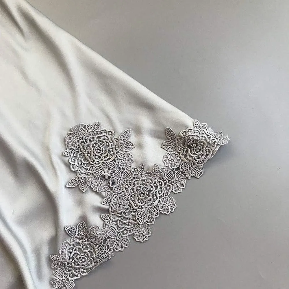 Underwear Lace Dress Robe Women Sleepwear Nightwear Pad Lingerie Sexy Plus Size Strapless Bra 46ddd