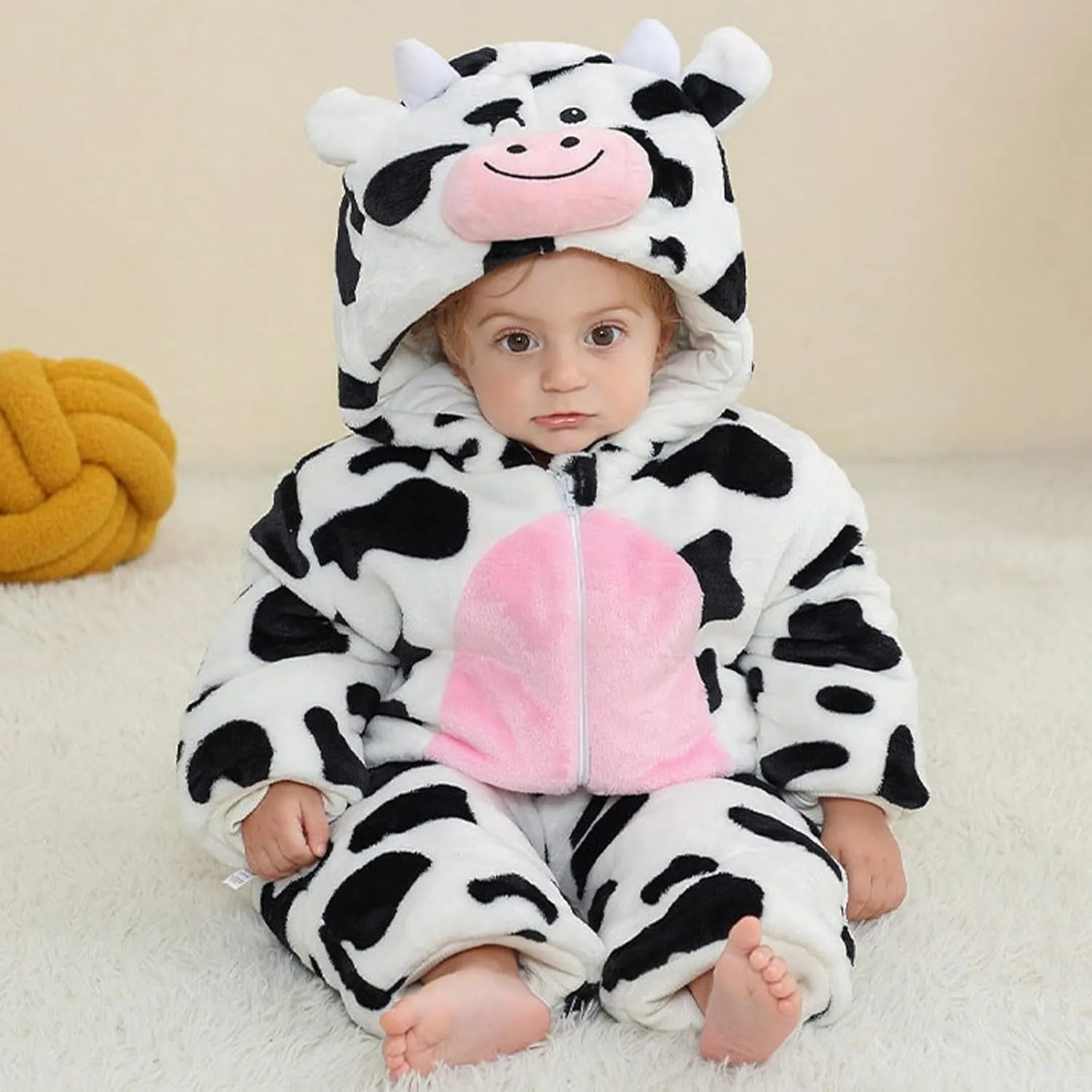 Unisex Animal Costume Jumpsuit Baby Girls Boys Cute 𝐂artoon Long Sleeve 𝐎ne Piece Romper Fleece