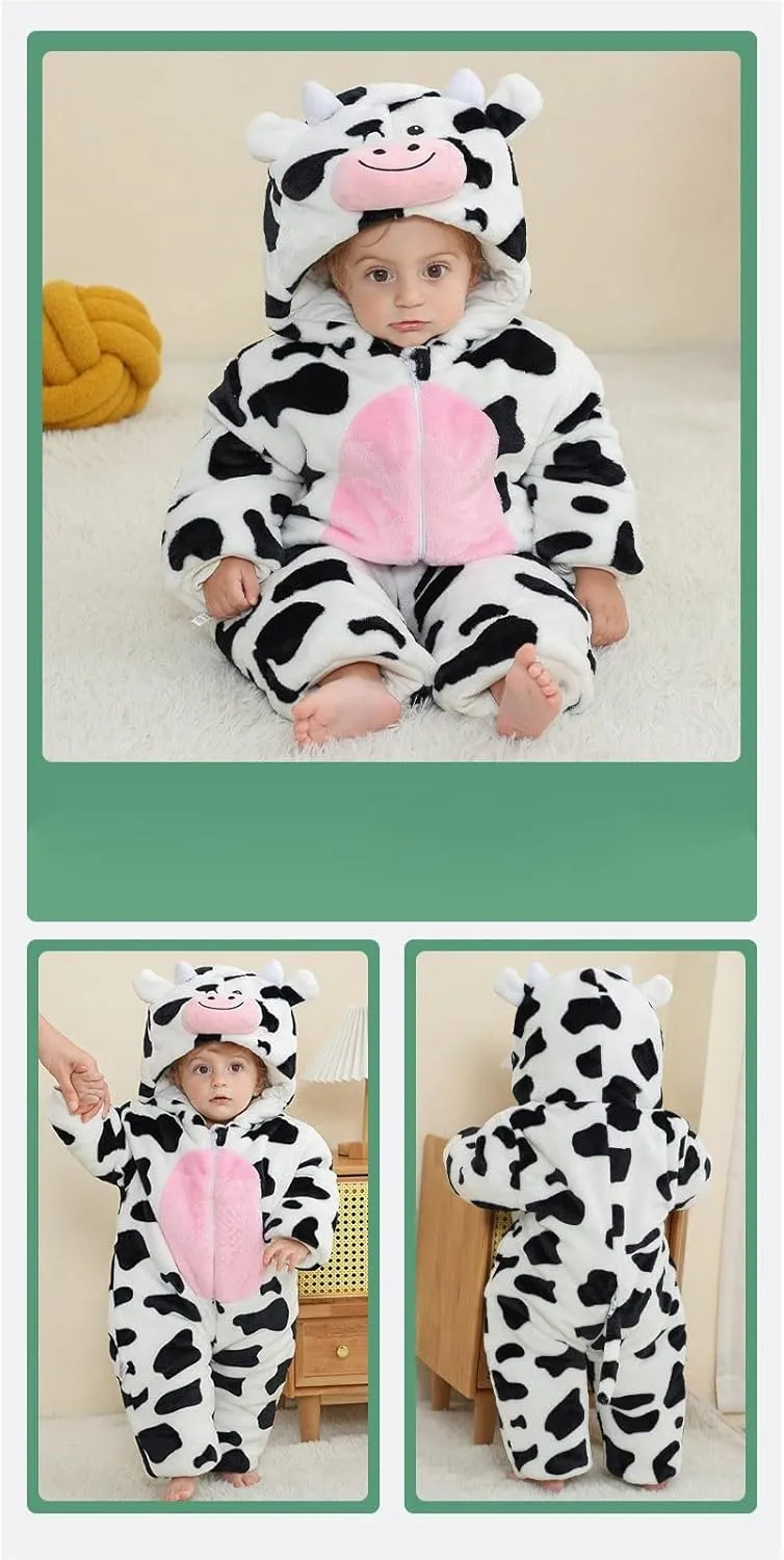 Unisex Animal Costume Jumpsuit Baby Girls Boys Cute 𝐂artoon Long Sleeve 𝐎ne Piece Romper Fleece