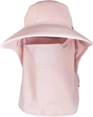 Unisex Wide Brim Hiking Sun Hat with Neck Flap and Face Cover