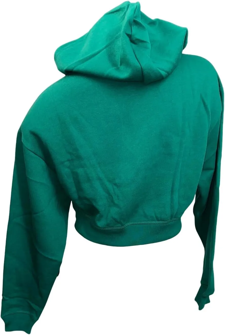 Victoria's Secret Pink Everyday Fleece Cropped Hoodie Color Green New