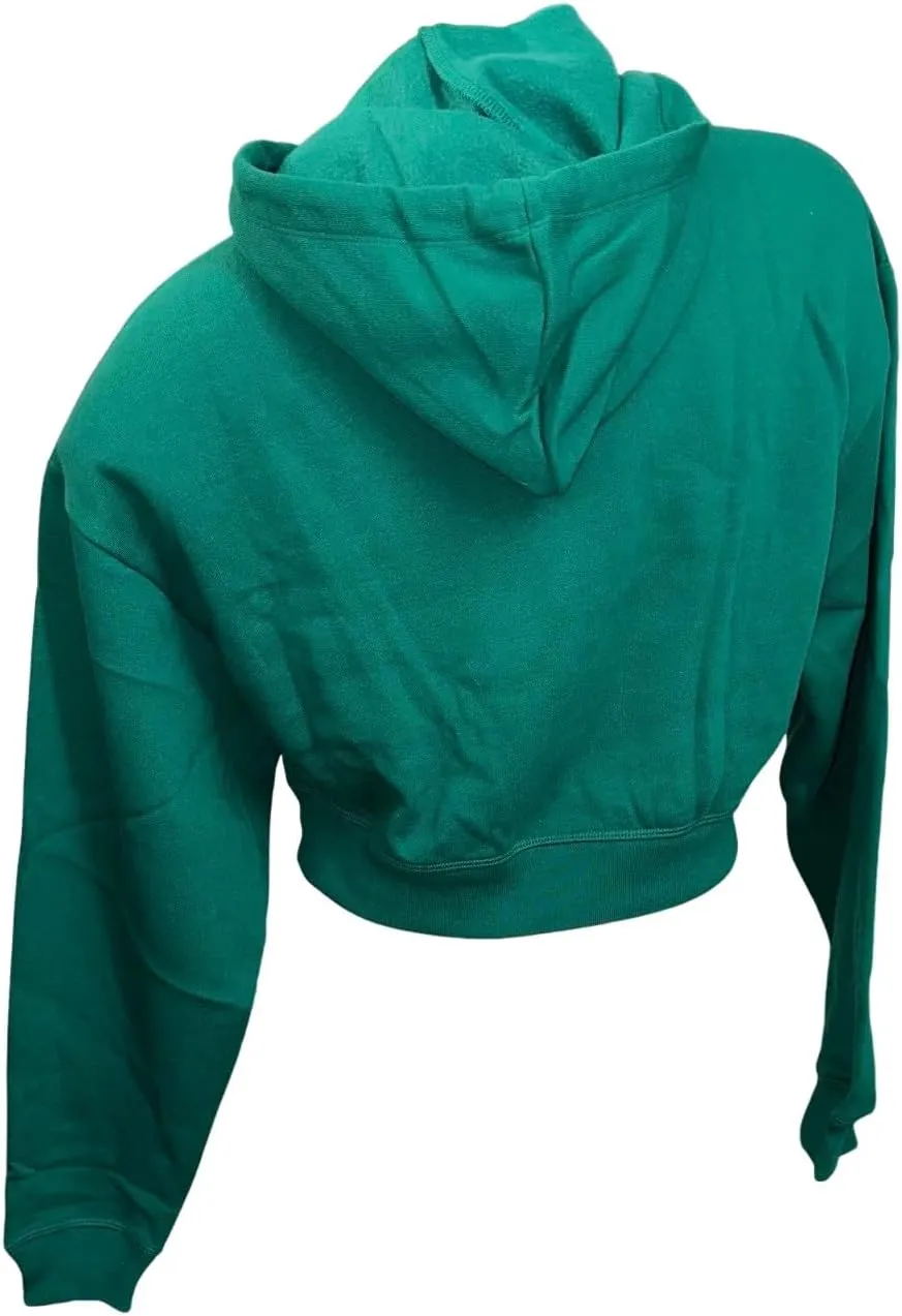 Victoria's Secret Pink Everyday Fleece Cropped Hoodie Color Green New