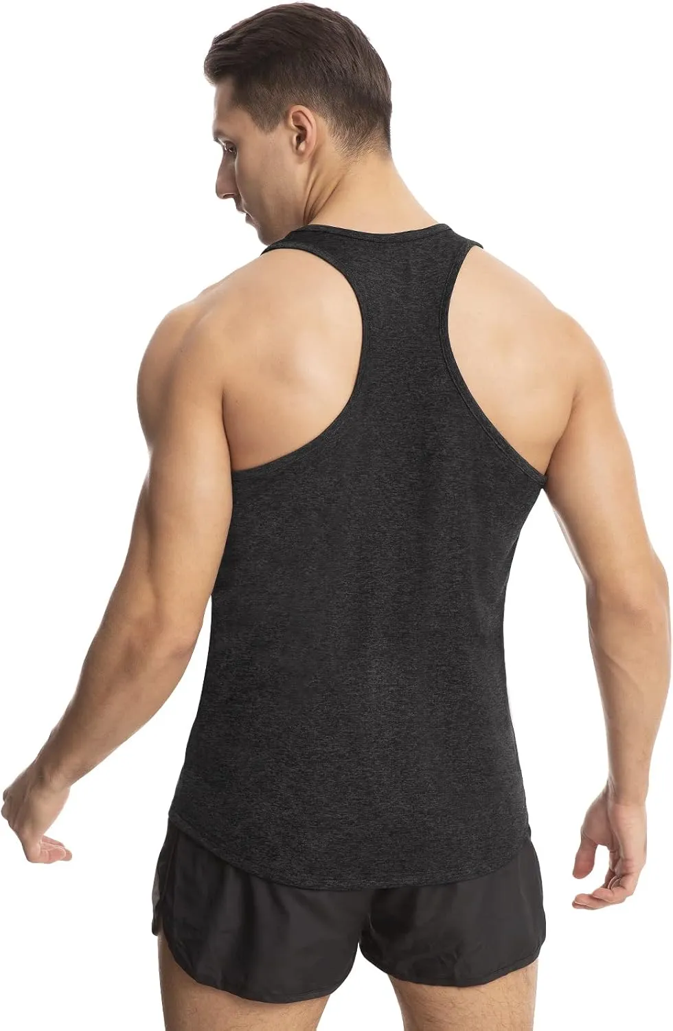 Vislivin Workout Tank Tops for Men Quick Dry Y-Back Tanks Bodybuilding Sleeveless Shirts-4 Packs