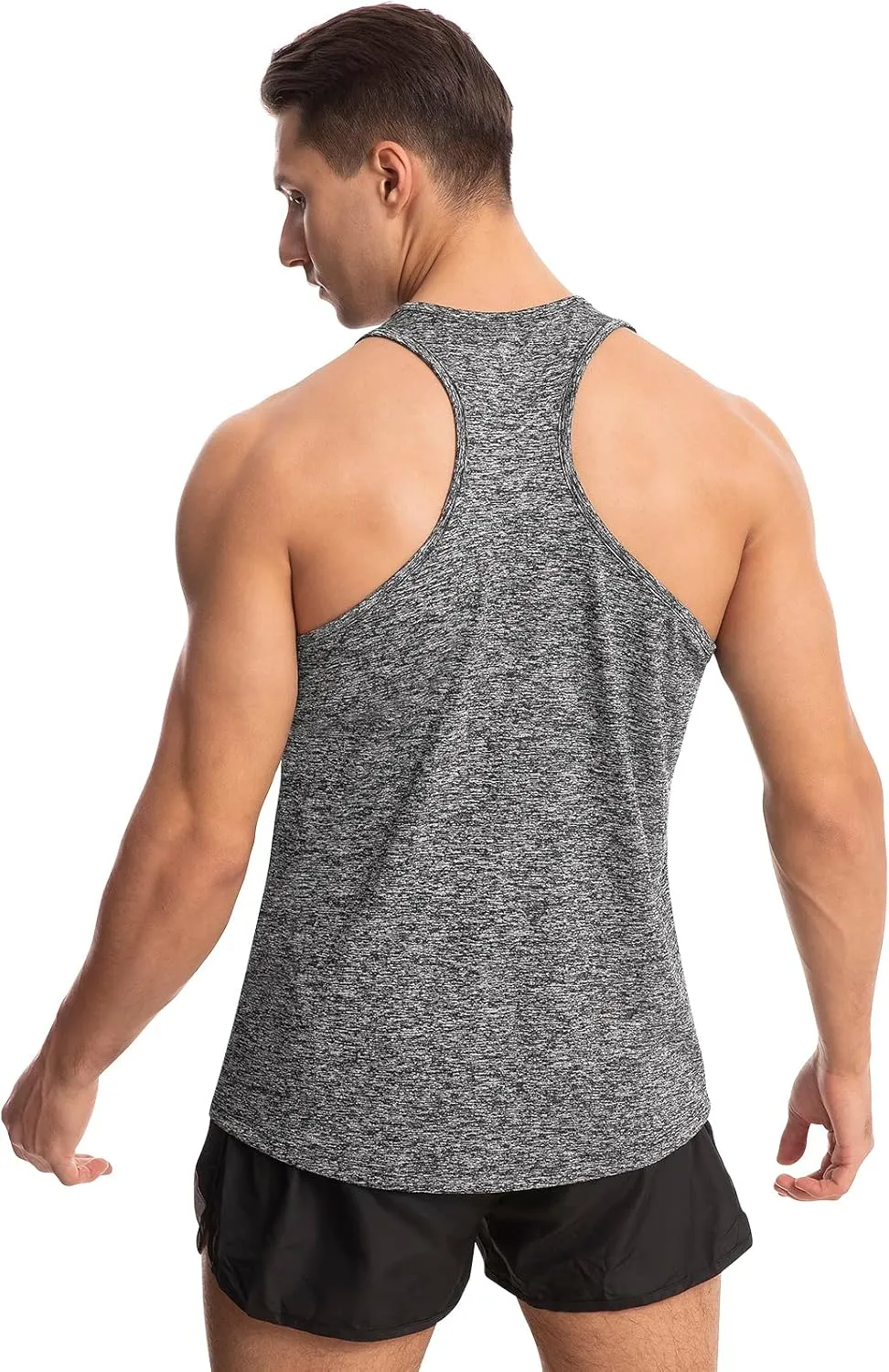 Vislivin Workout Tank Tops for Men Quick Dry Y-Back Tanks Bodybuilding Sleeveless Shirts-4 Packs