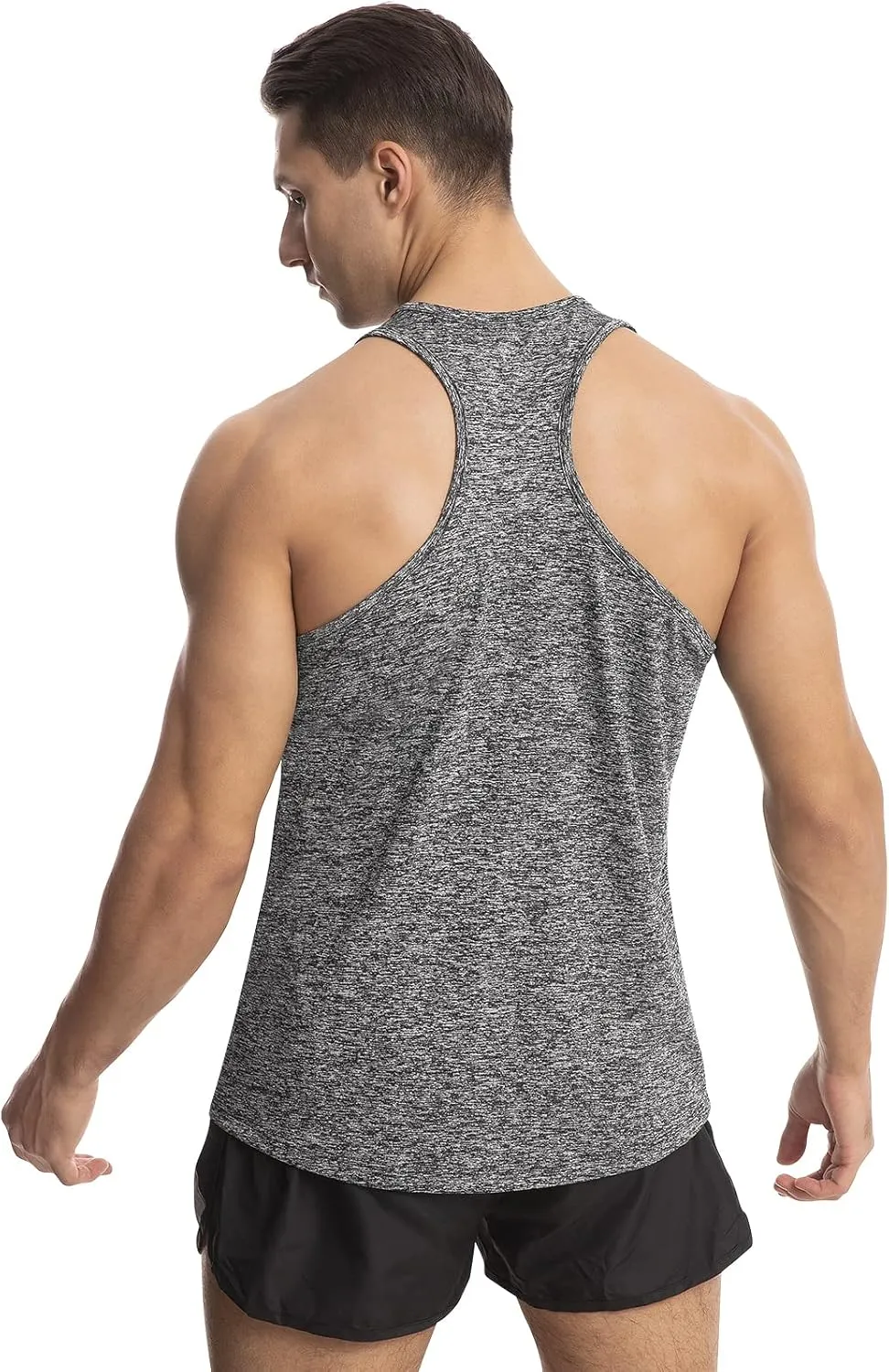Vislivin Workout Tank Tops for Men Quick Dry Y-Back Tanks Bodybuilding Sleeveless Shirts-4 Packs