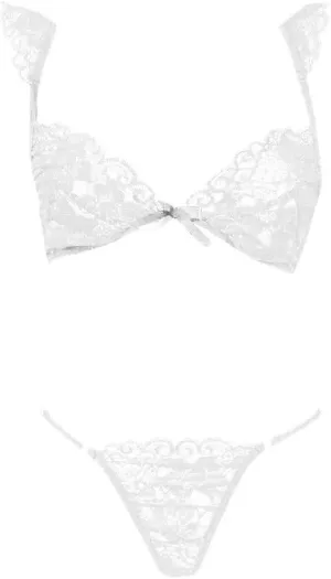 Women Bralette Lace Sexy Set Brief with Thong Underwear Lingerie Bra Sleepwear Lingerie Set for Women