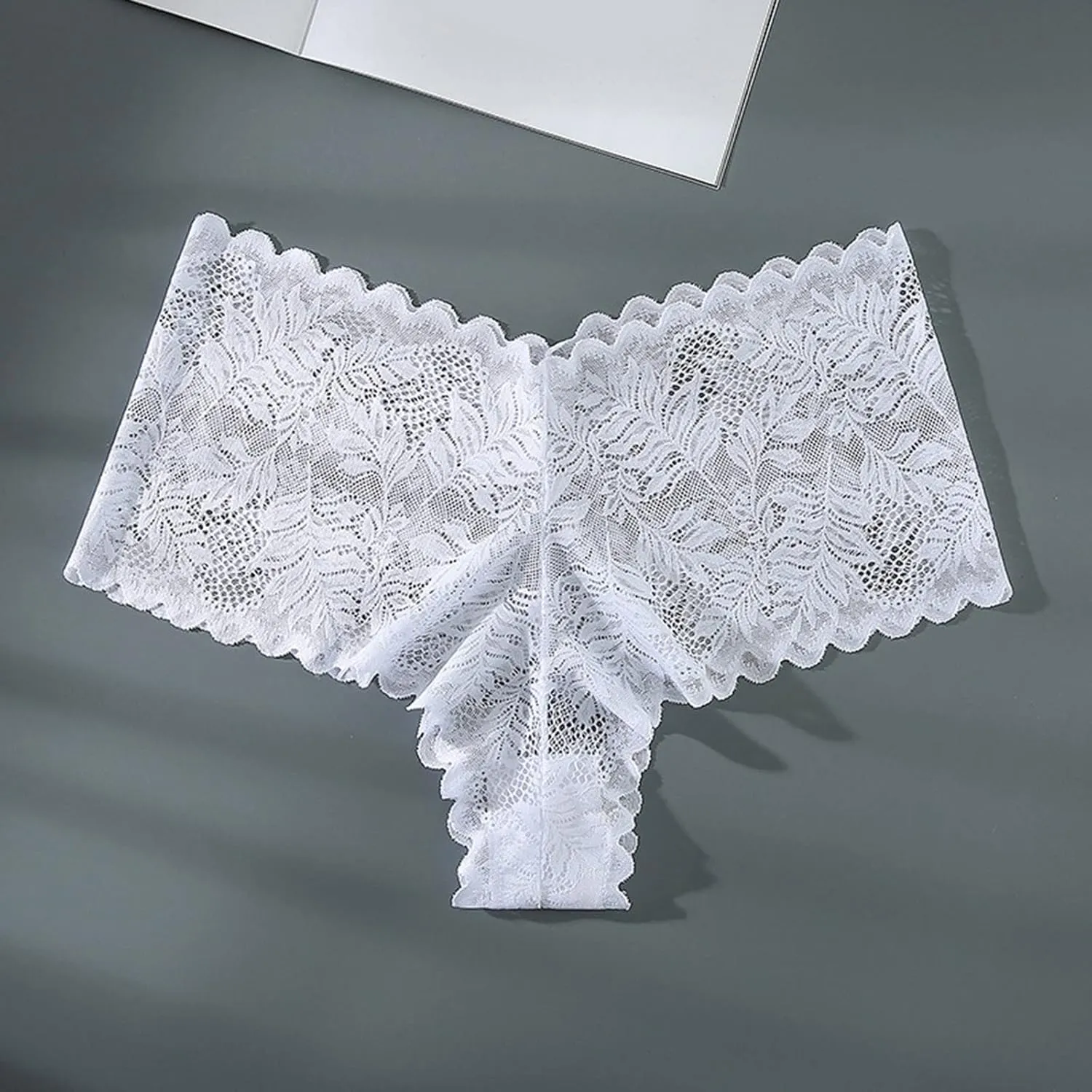 Women Lace Boyshort Sexy Floral Panties Low Rise Underwear Ladies Comfortable Underpants Baby-Doll Lingerie for