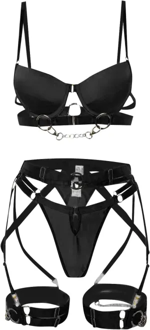 Women Lingerie Set Lace Bralette And Panty Set Strappy Lace Lingerie Sexy Lingerie