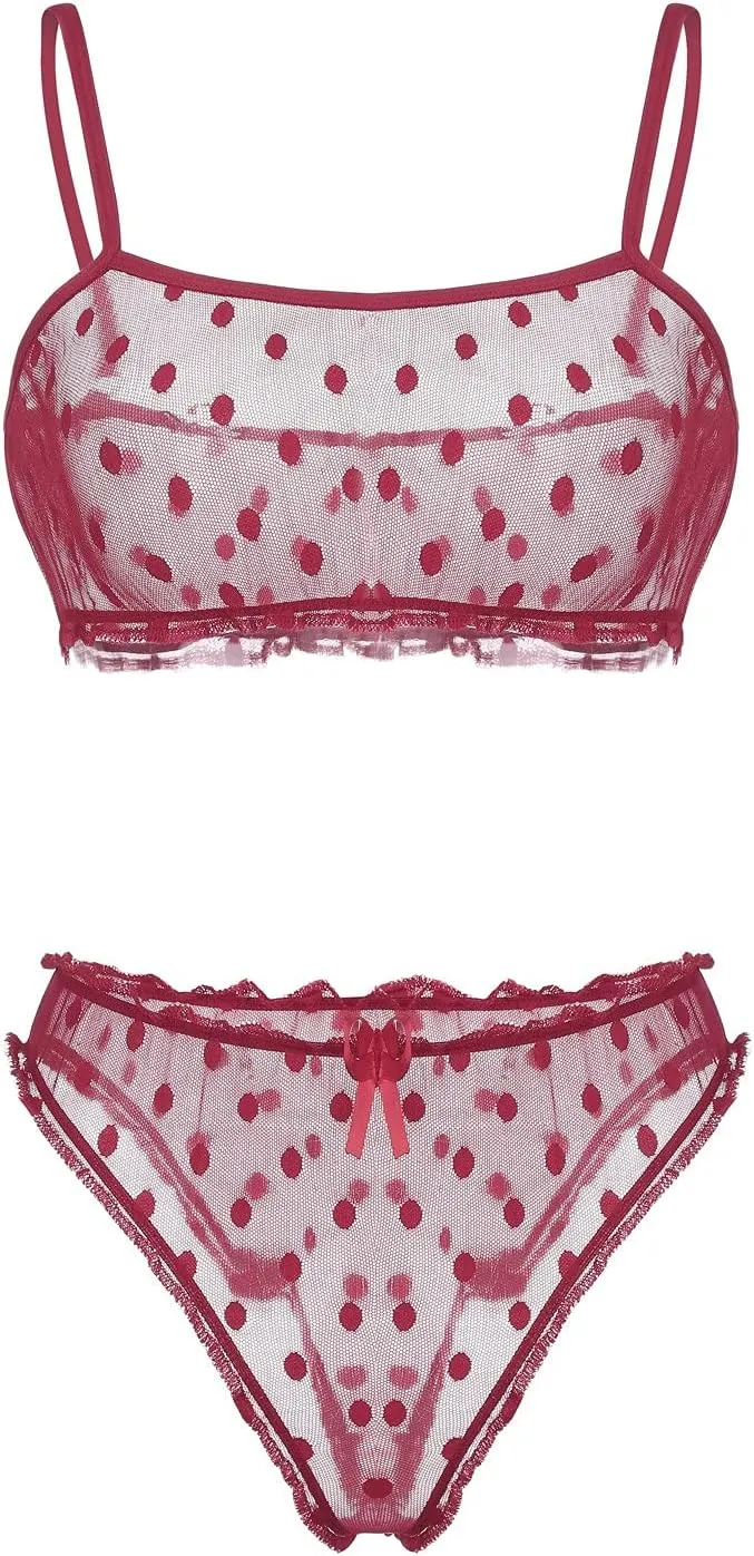Women's Exotic Lingerie Sets Sexy Matching Bra and Panty Sets 2 Piece Underwire Underwear Corset Lace Lingeries Set