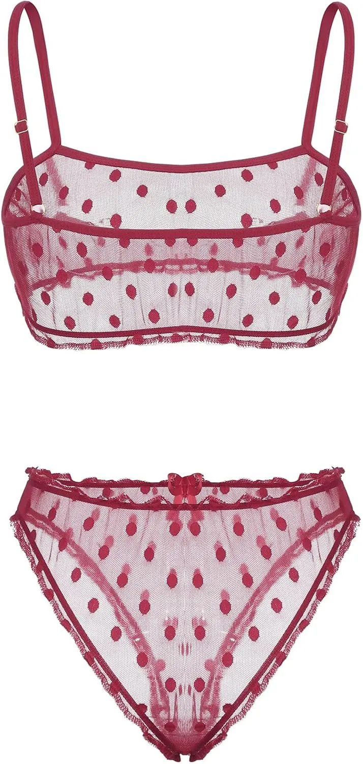 Women's Exotic Lingerie Sets Sexy Matching Bra and Panty Sets 2 Piece Underwire Underwear Corset Lace Lingeries Set