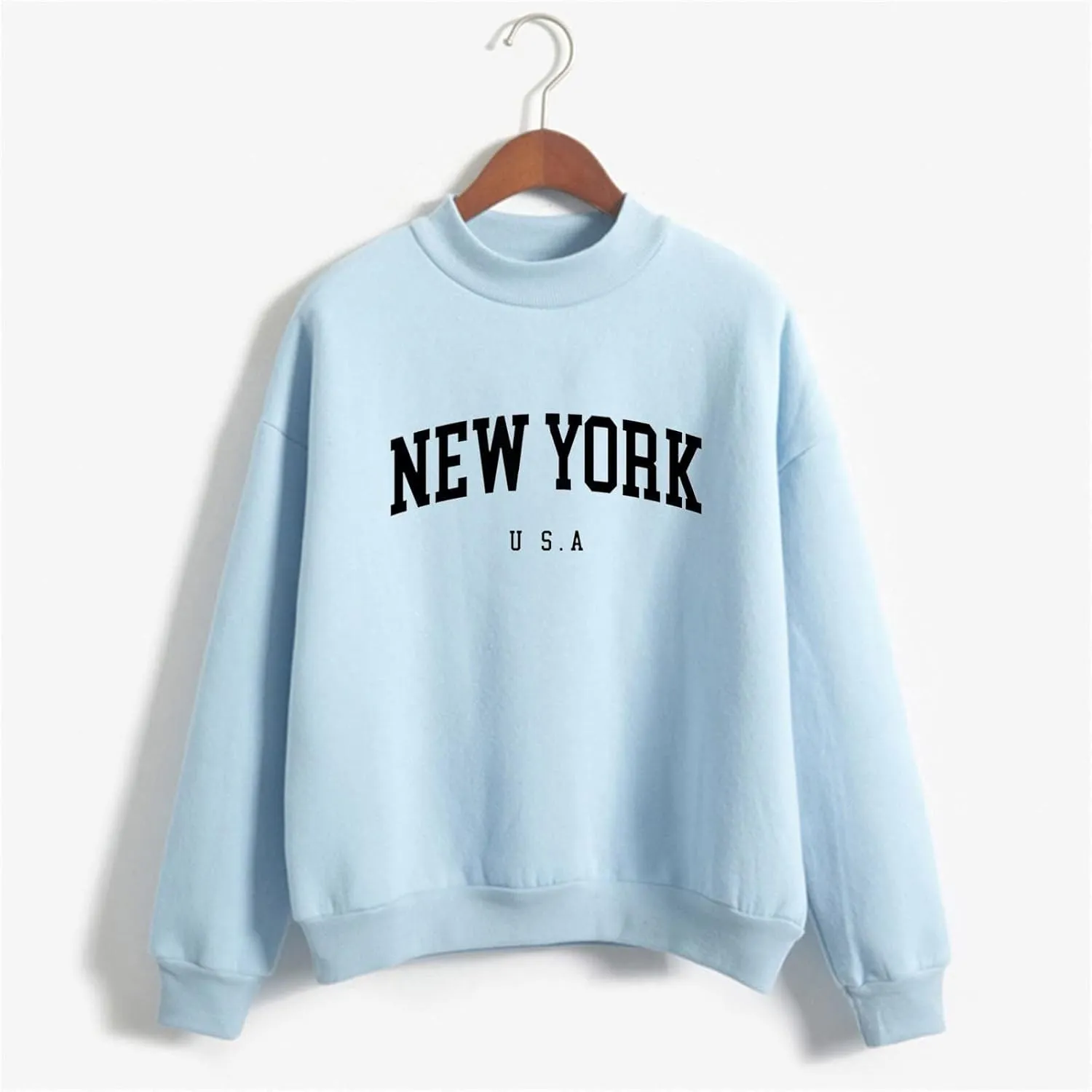 Womens Fashion Fall Outfits Crewneck Sweatshirts Casual Long Sleeve Top Teen Girls Y2K Clothes Cropped Fleece Pullover
