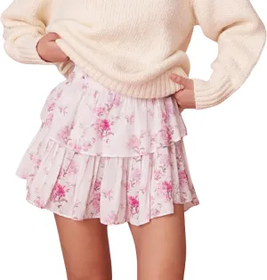 Womens Lace Mini Skirt Street Ruffle Hem Flowy Pleated Y2k Floral Cute Lace Trim Layered Slip Shorts Under Skirts