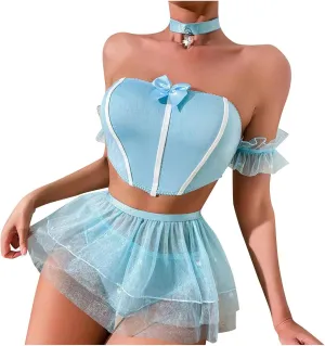 Womens Lingerie Set Lace Bralette and Panty Set Strappy Lace Lingerie Sexy Lingerie Novel Underwear