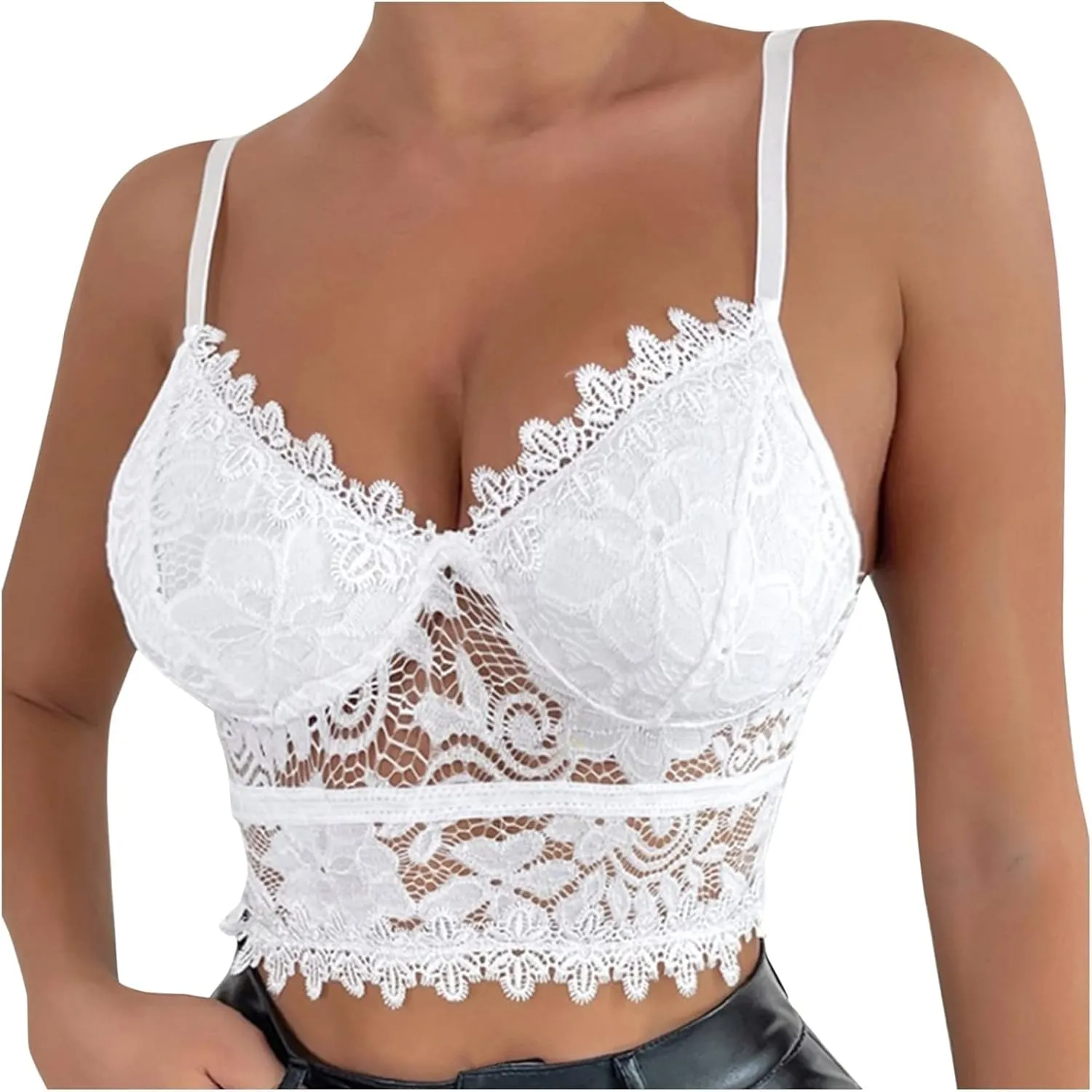 Women's Sexy Lace Lingerie Set Ladies Women Lingerie Corset Lace Floral Bralette Bralet Bra Tank Cami Crop