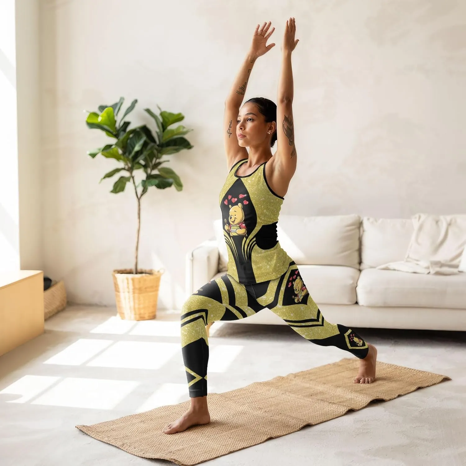 Workout Sets 2 Piece, Women High Waist Leggings Tank Top, Activewear Set For Women, Sport Outfit, Mother's Day Gifts