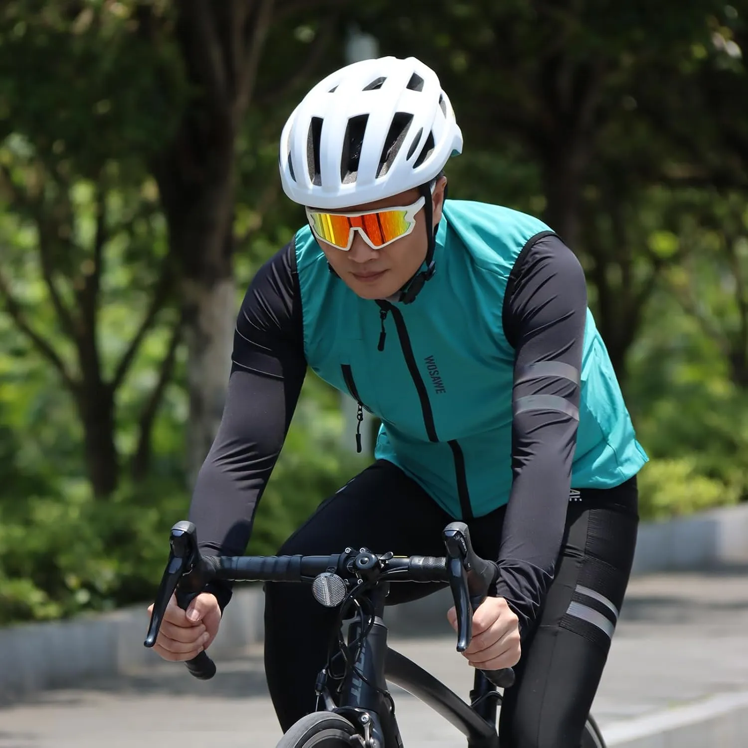 WOSAWE Cycling Jacket Men Quick Drying Bicycle Summer Jackets Lightweight Jersey