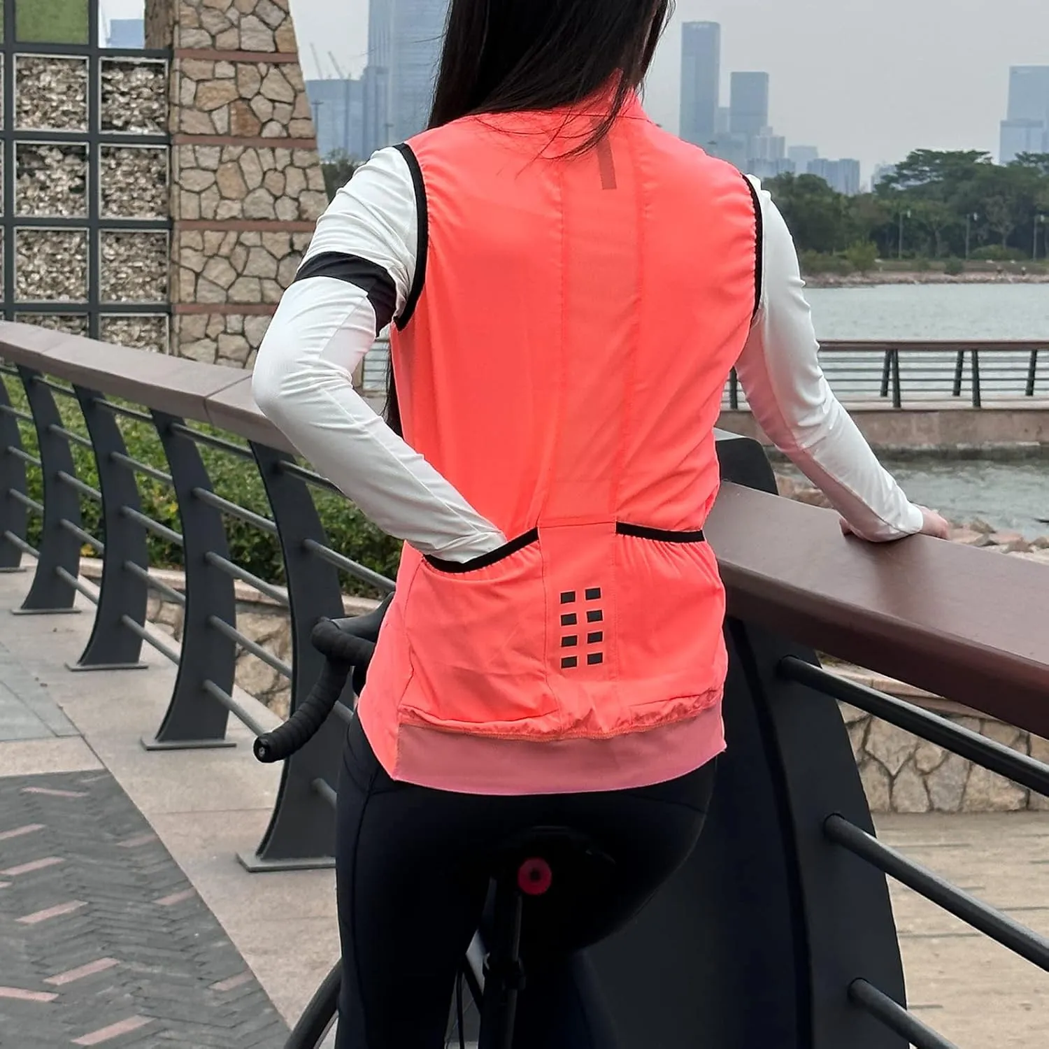 WOSAWE Women's Cycling Vest Lightweight Breathable Running Gilet Sleeveless Sport Jacket
