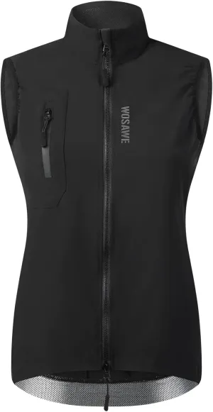 WOSAWE Women's Cycling Vest Lightweight Breathable Running Gilet Sleeveless Sport Jacket