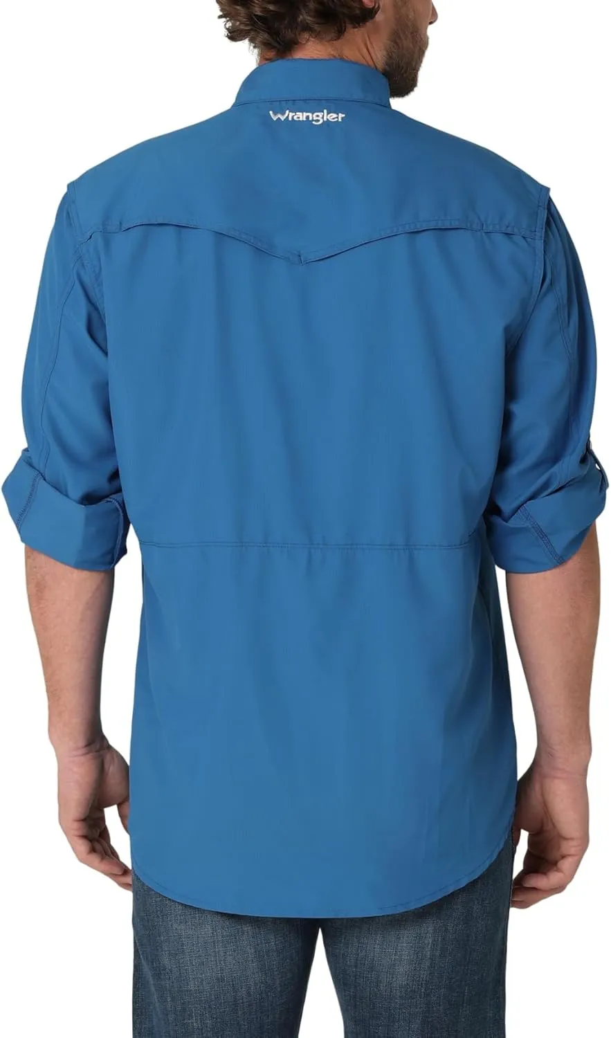 Wrangler Men's Performance Snap Long Sleeve Solid Shirt