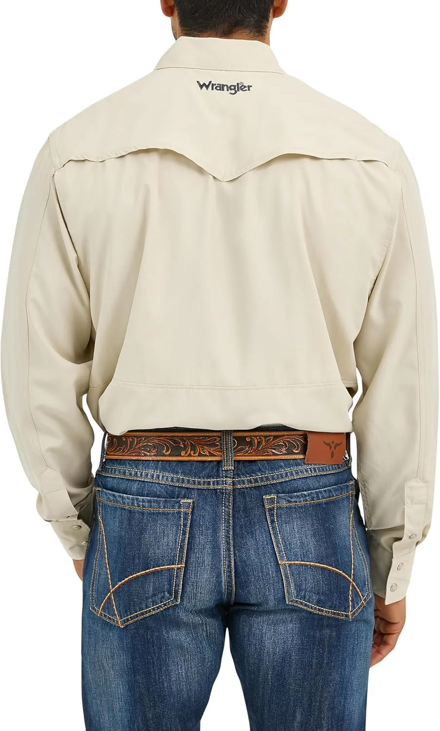 Wrangler Men's Performance Snap Long Sleeve Solid Shirt