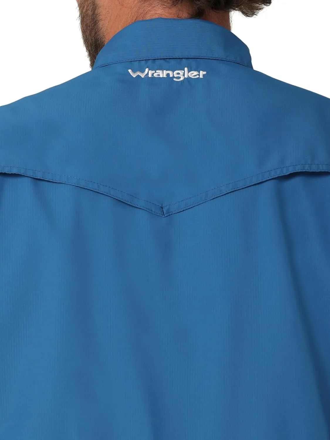 Wrangler Men's Performance Snap Long Sleeve Solid Shirt