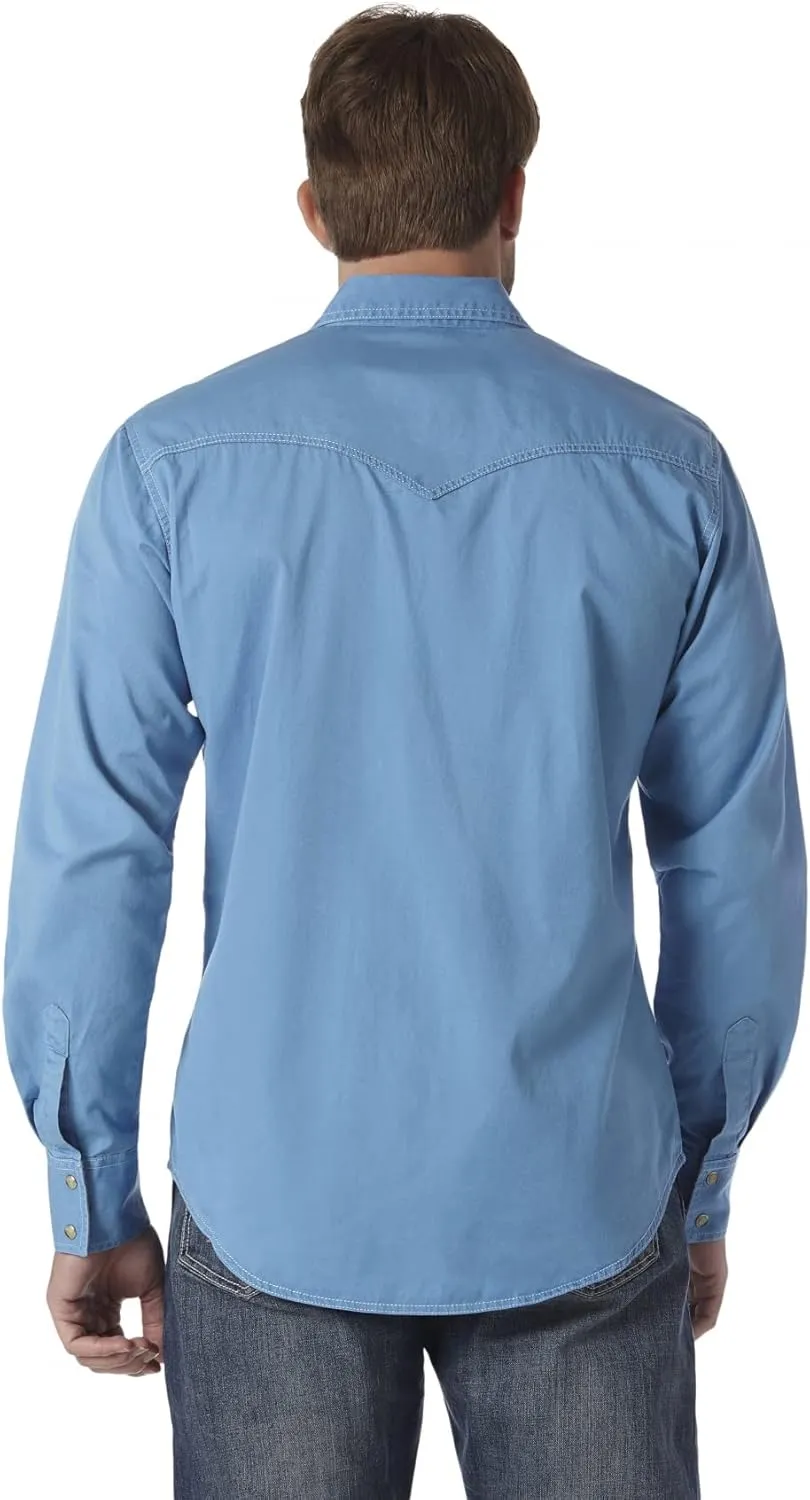 Wrangler Men's Retro Two Pocket Long Sleeve Snap Shirt