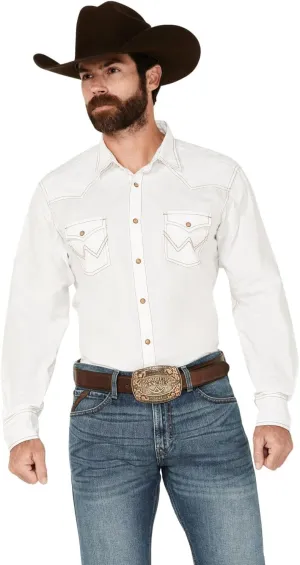 Wrangler Men's Retro Two Pocket Long Sleeve Snap Shirt