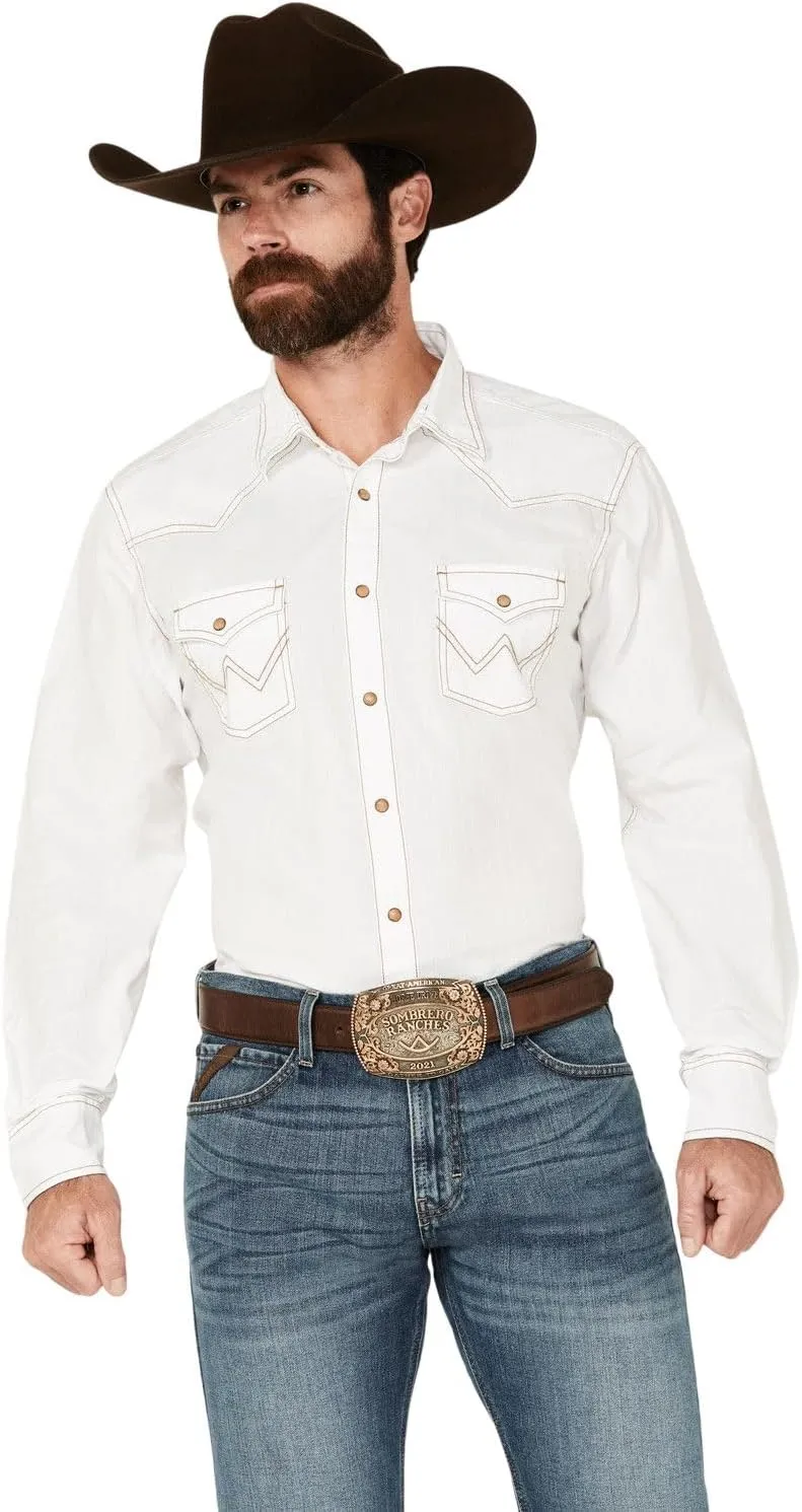 Wrangler Men's Retro Two Pocket Long Sleeve Snap Shirt