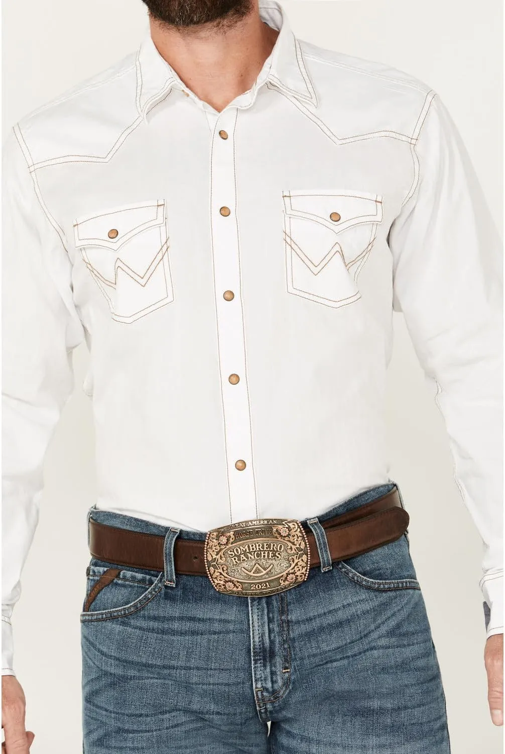 Wrangler Men's Retro Two Pocket Long Sleeve Snap Shirt