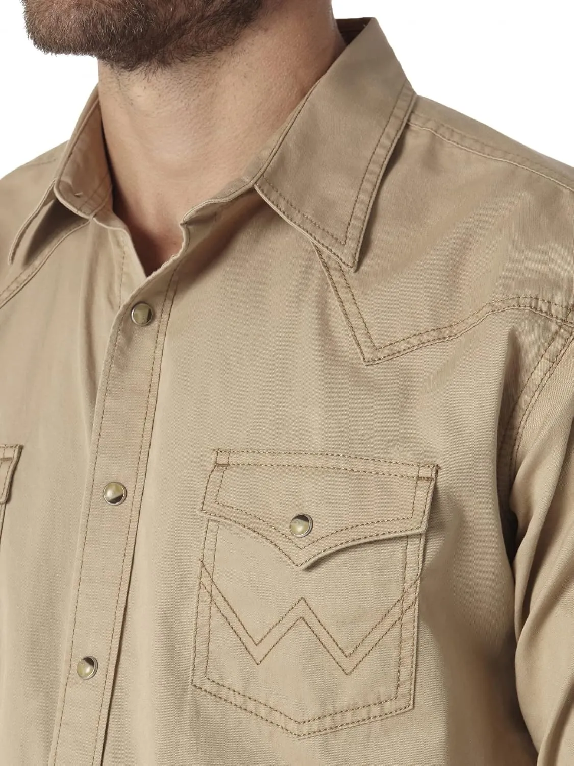 Wrangler Men's Retro Two Pocket Long Sleeve Snap Shirt
