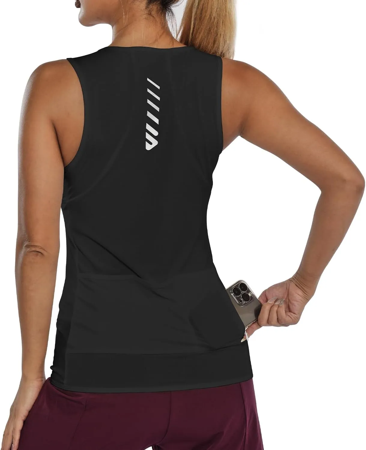 Wulibike Sleeveless Cycling Jersey Women Running Vest 2 Pcs Breathable tank top Quick-Dry shirts with Pockets